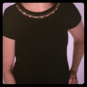 Raffaella Embellish Scoop Neck Tops